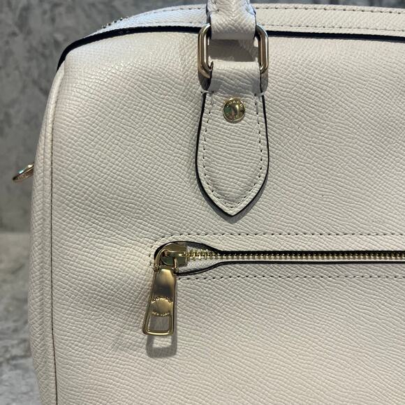 COACH Rowan Satchel Handbag Cream - Picture 7 of 13